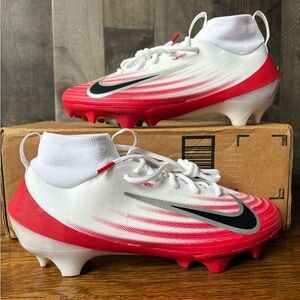 Nike Zoom Air Vapor Pro 1 Football Cleats White Red FB3298-102 Size 7.5 Men's